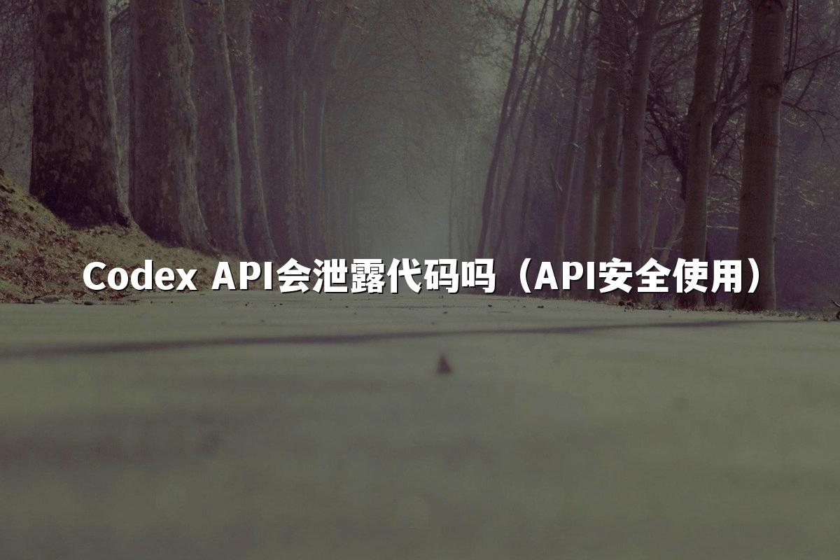 Codex API会泄露代码吗(API安全使用)