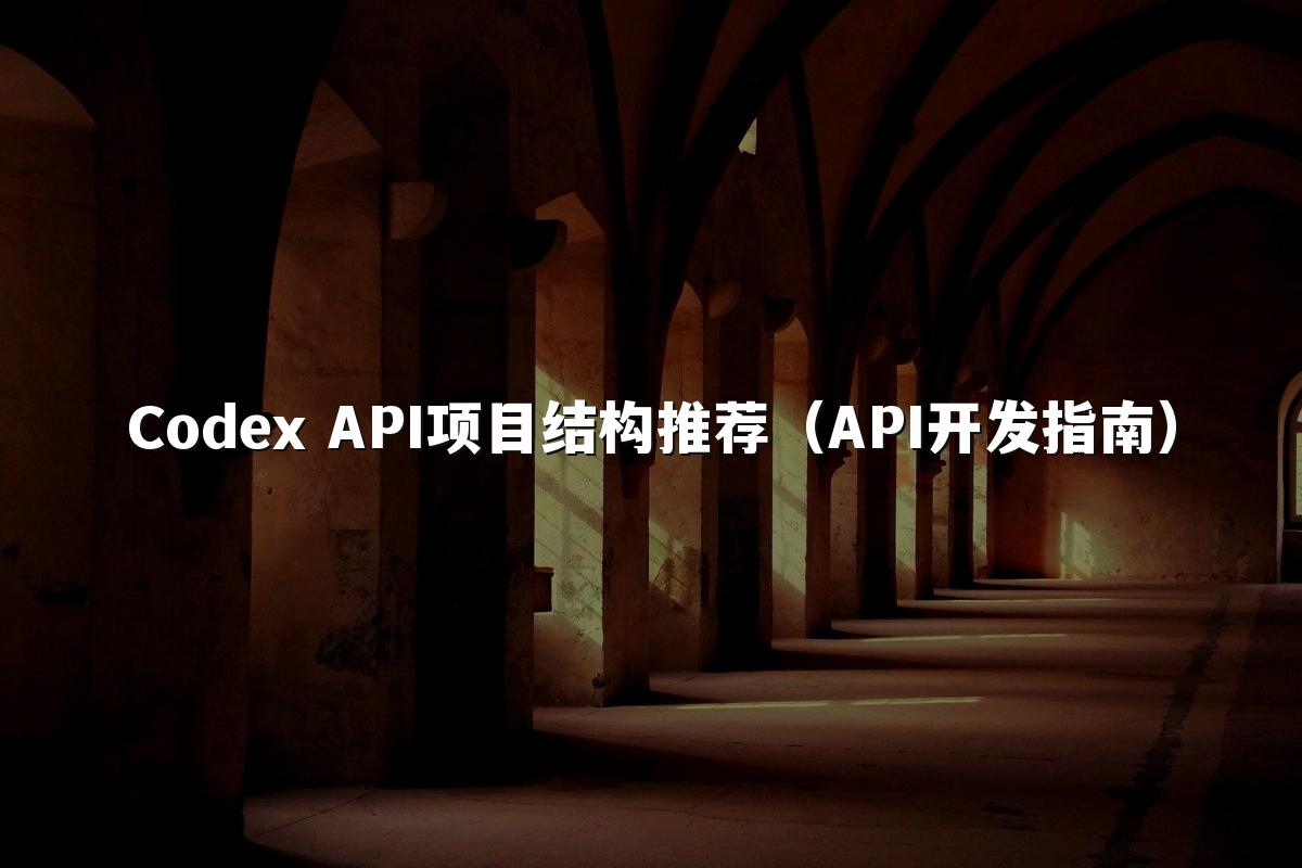 Codex API项目结构推荐(API开发指南)