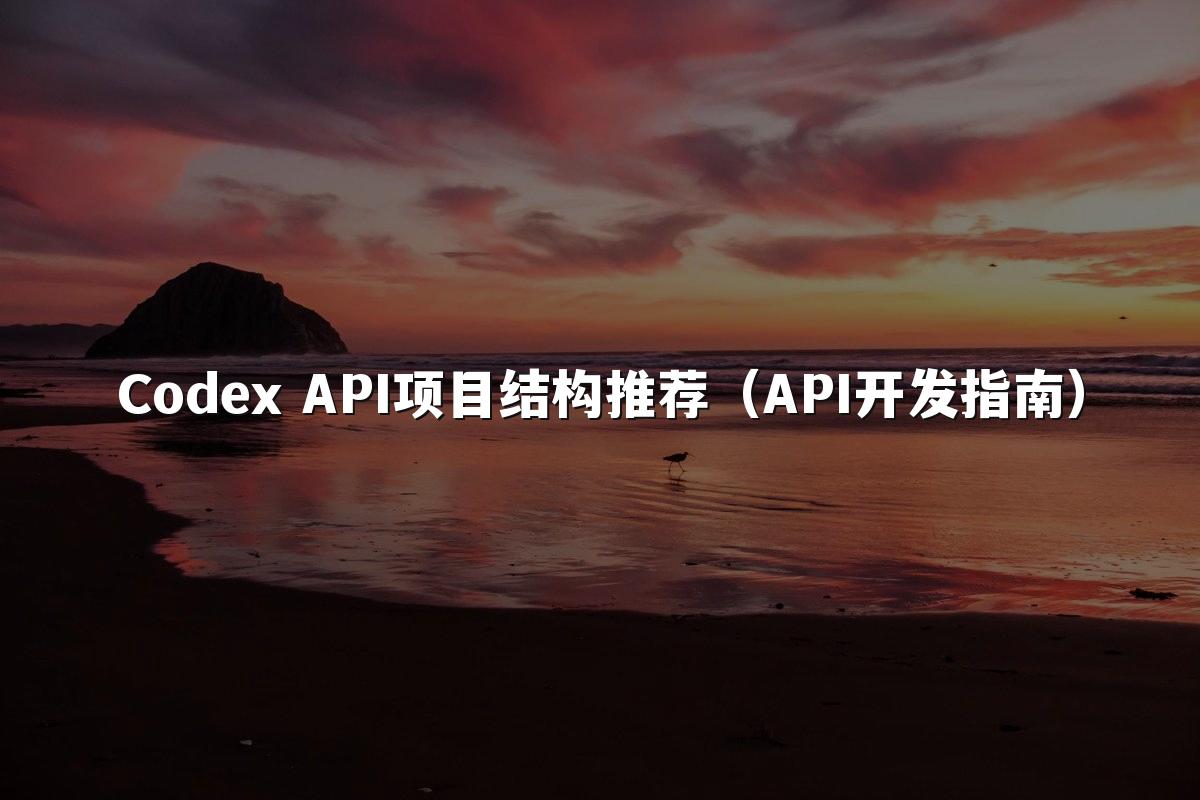 Codex API项目结构推荐(API开发指南)