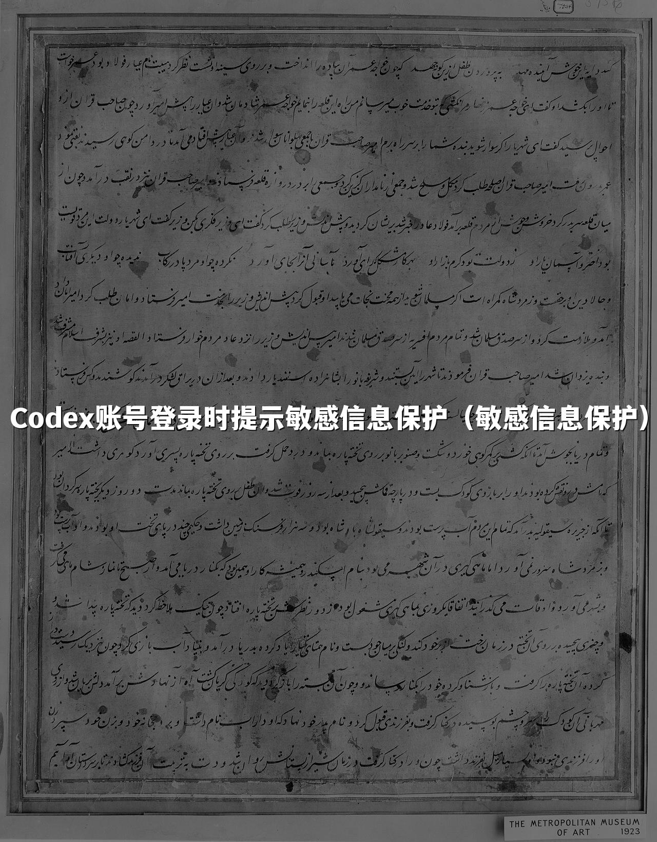 Codex账号登录时提示敏感信息保护(敏感信息保护)