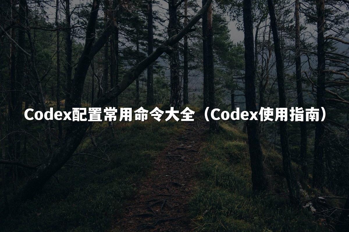 Codex配置常用命令大全（Codex使用指南）