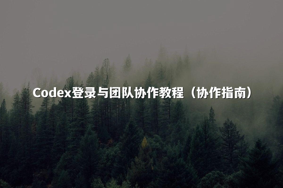 Codex登录与团队协作教程(协作指南)