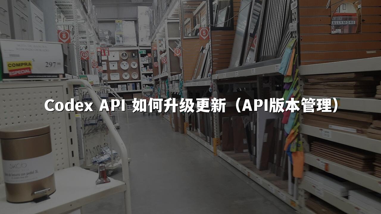 Codex API 如何升级更新（API版本管理）