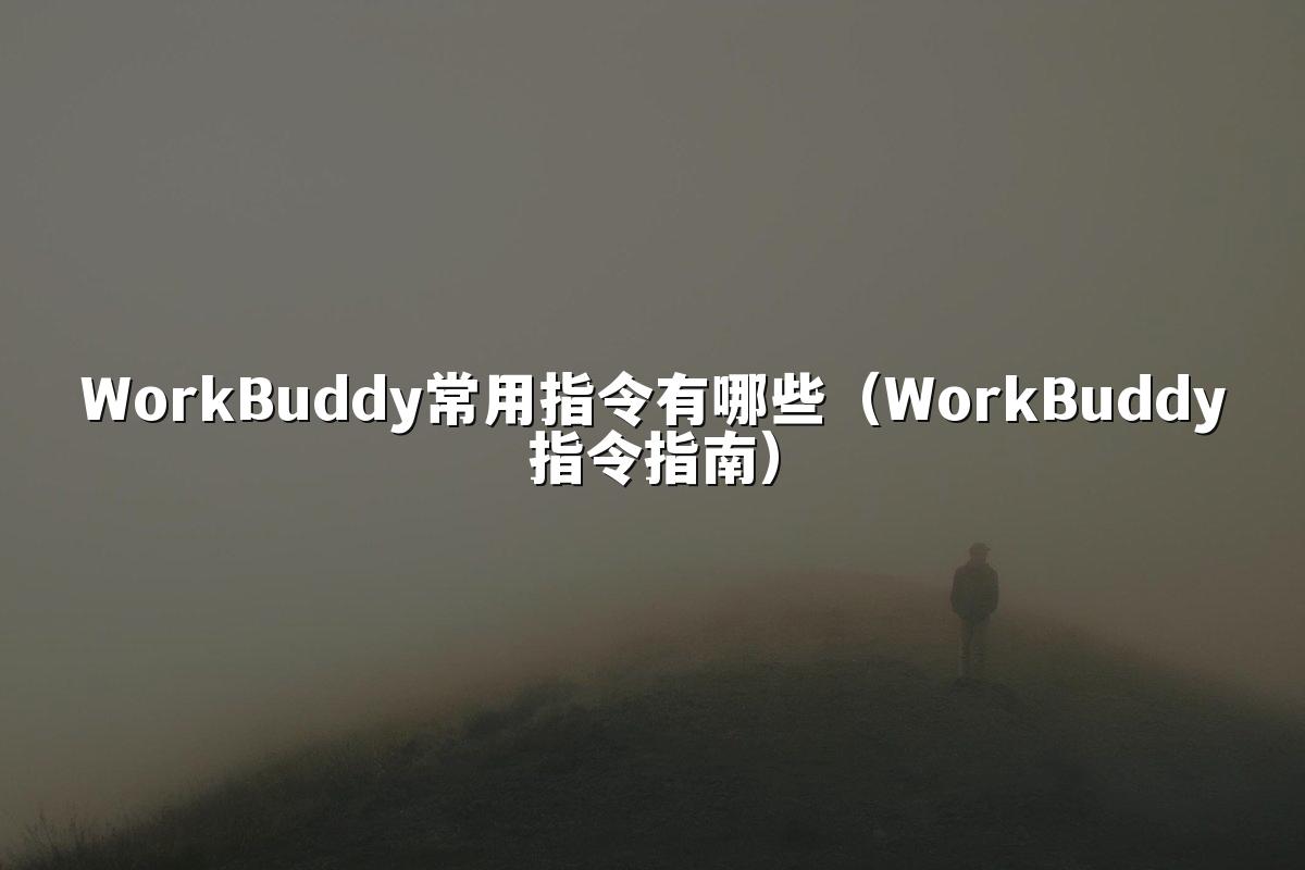 WorkBuddy常用指令有哪些（WorkBuddy指令指南）