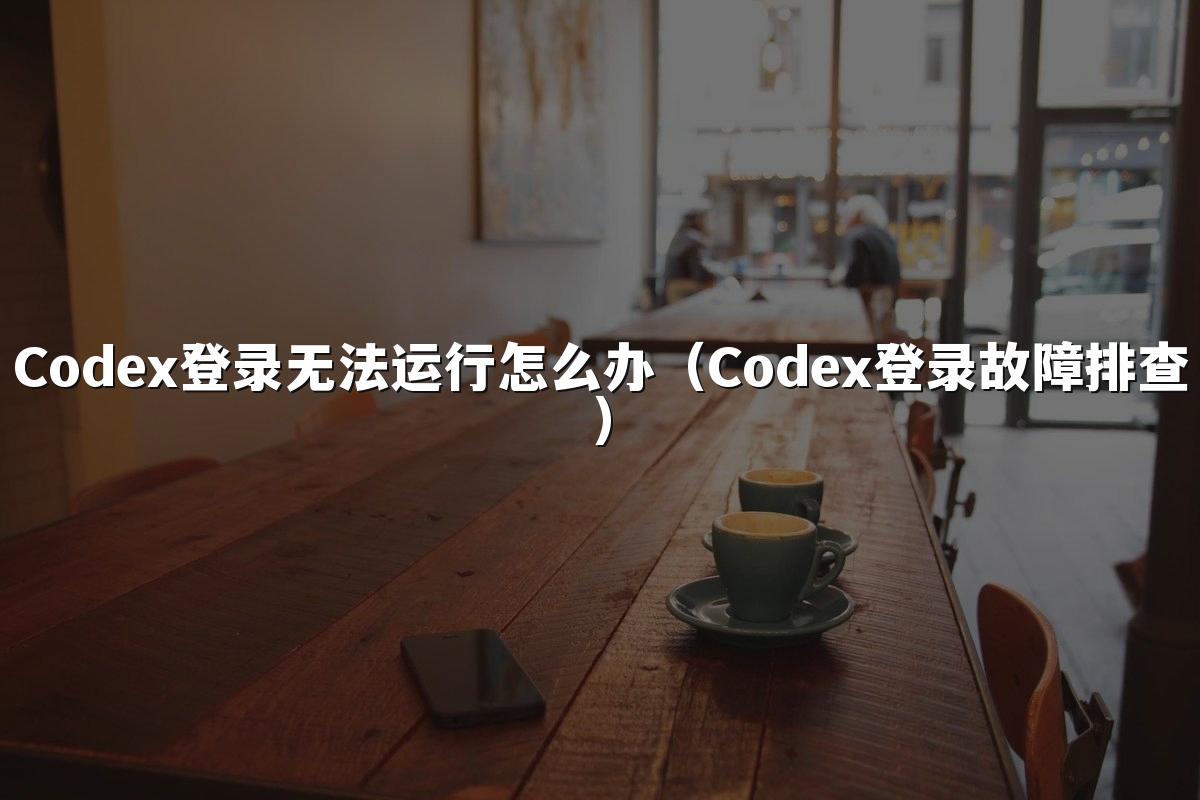 Codex登录无法运行怎么办(Codex登录故障排查)