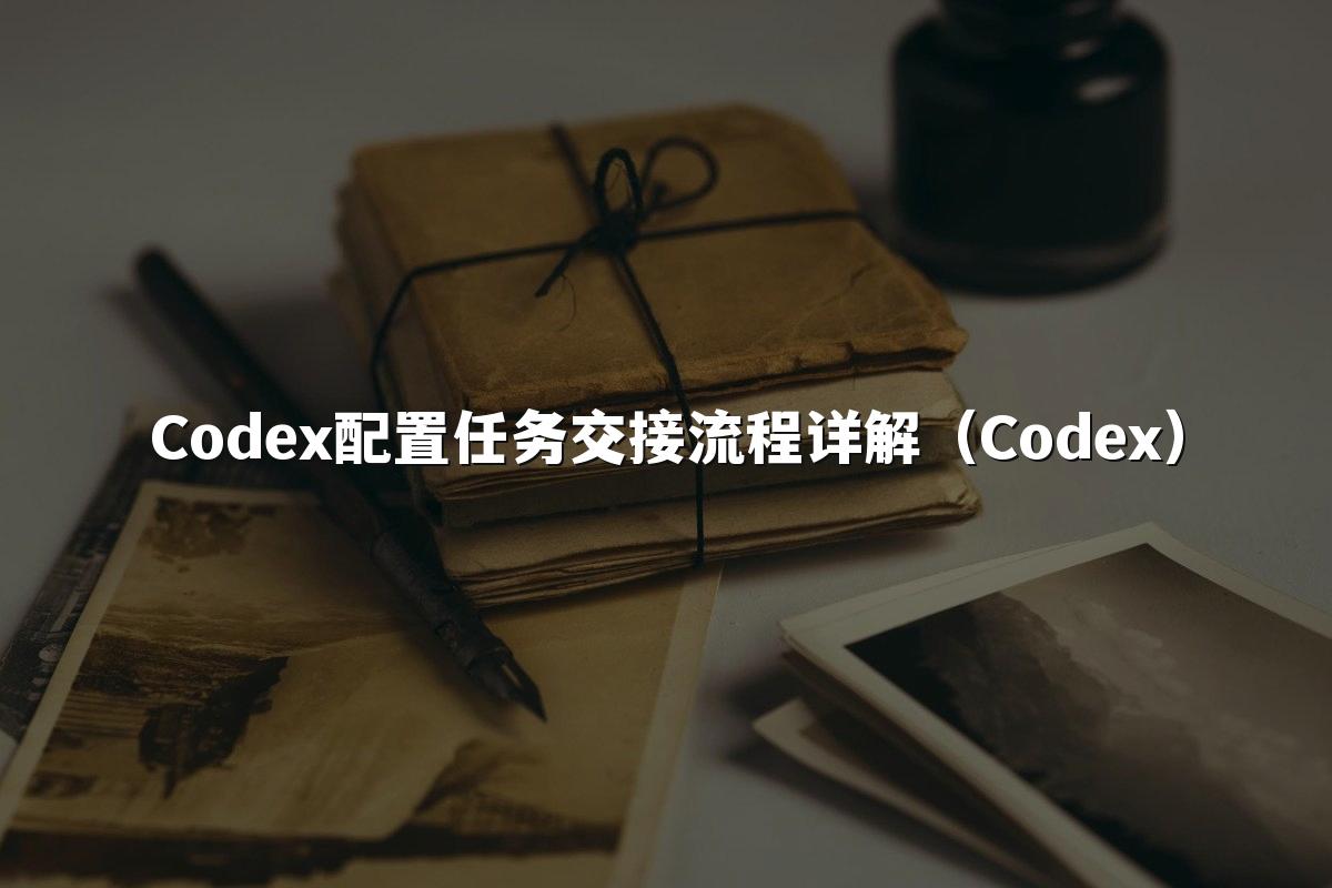 Codex配置任务交接流程详解（Codex）