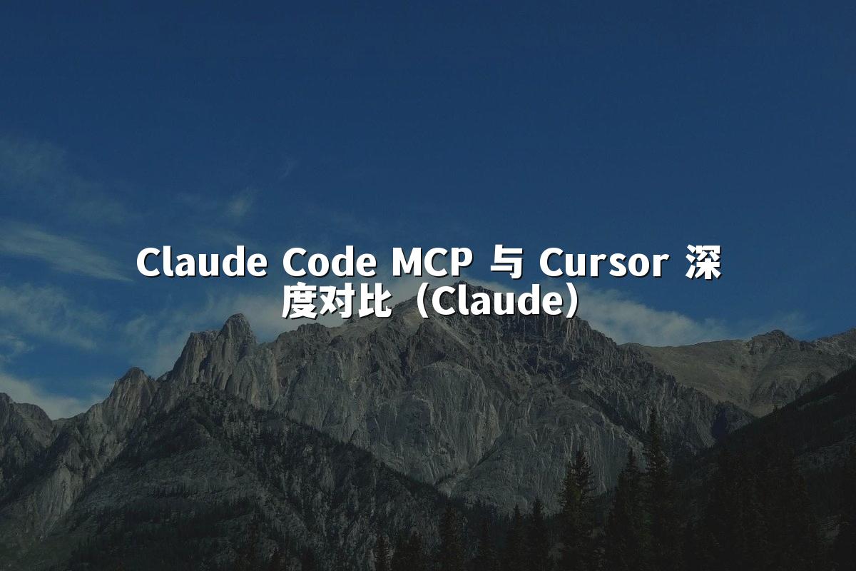 Claude Code MCP 与 Cursor 深度对比(Claude)