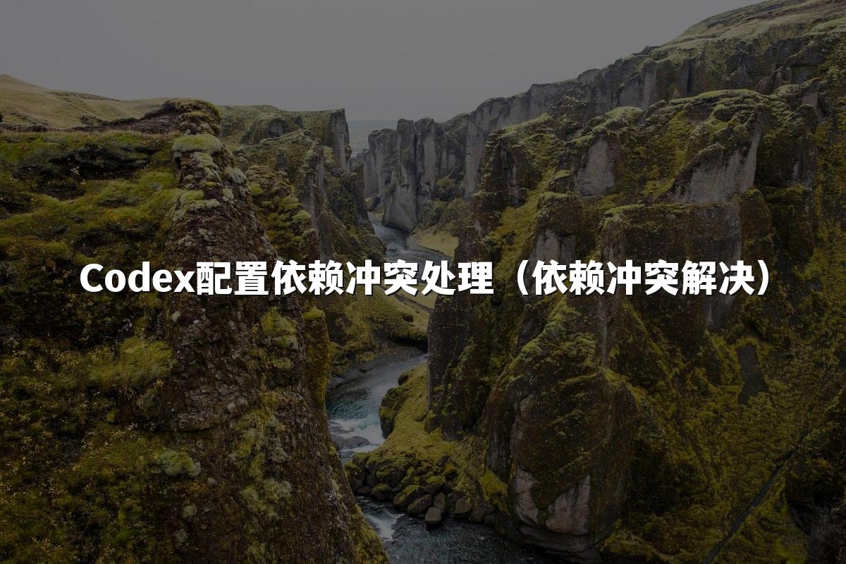 Codex配置依赖冲突处理(依赖冲突解决)