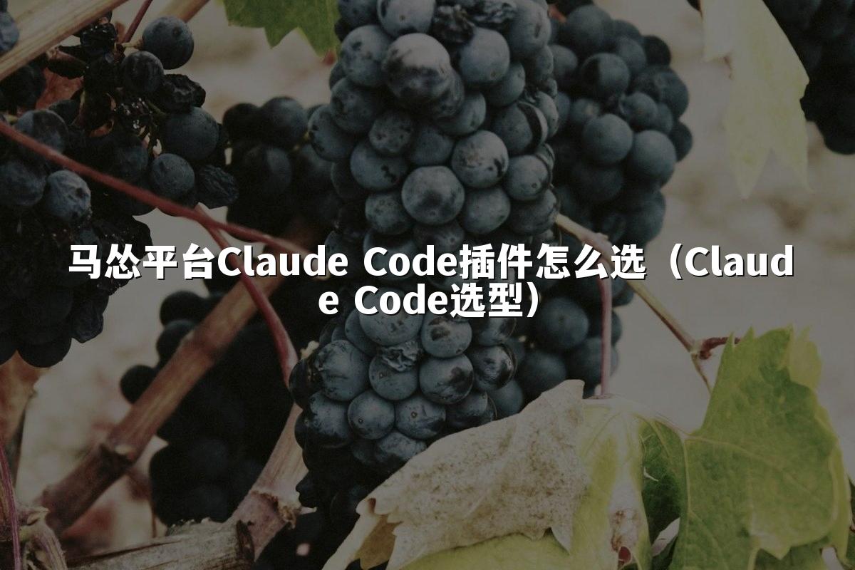 马怂平台Claude Code插件怎么选（Claude Code选型）