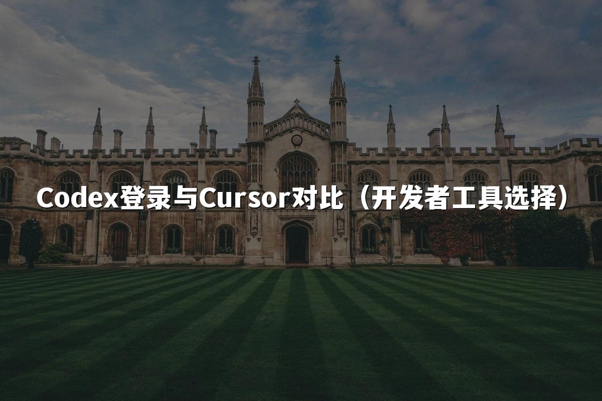 Codex登录与Cursor对比（开发者工具选择）