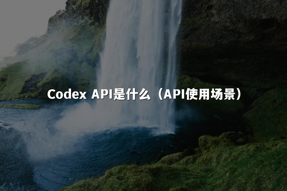 Codex API是什么（API使用场景）