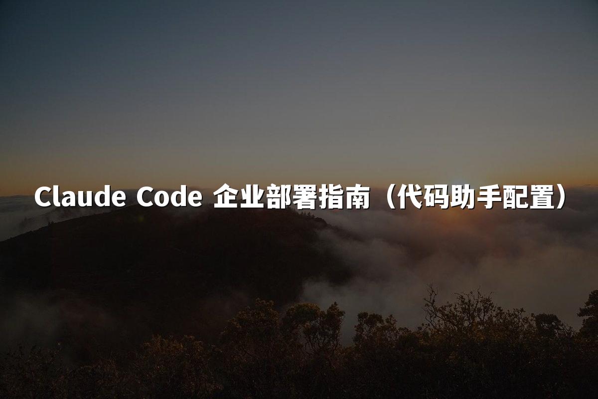 Claude Code 企业部署指南（代码助手配置）