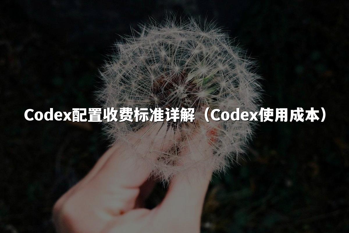 Codex配置收费标准详解（Codex使用成本）