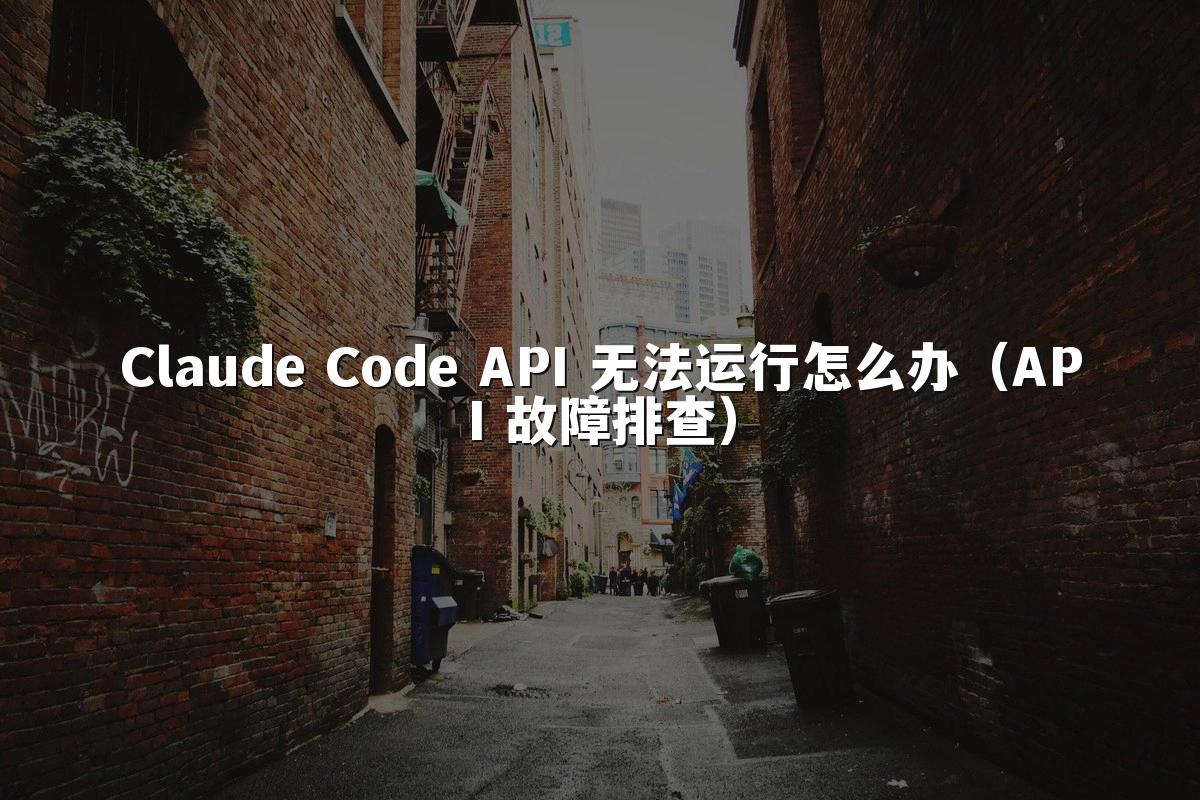 Claude Code API 无法运行怎么办（API 故障排查）