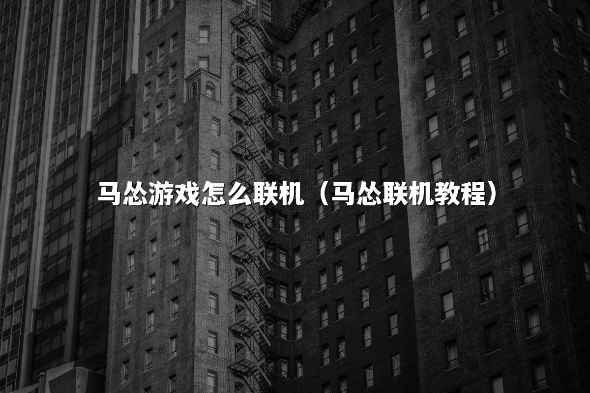 马怂游戏怎么联机(马怂联机教程)