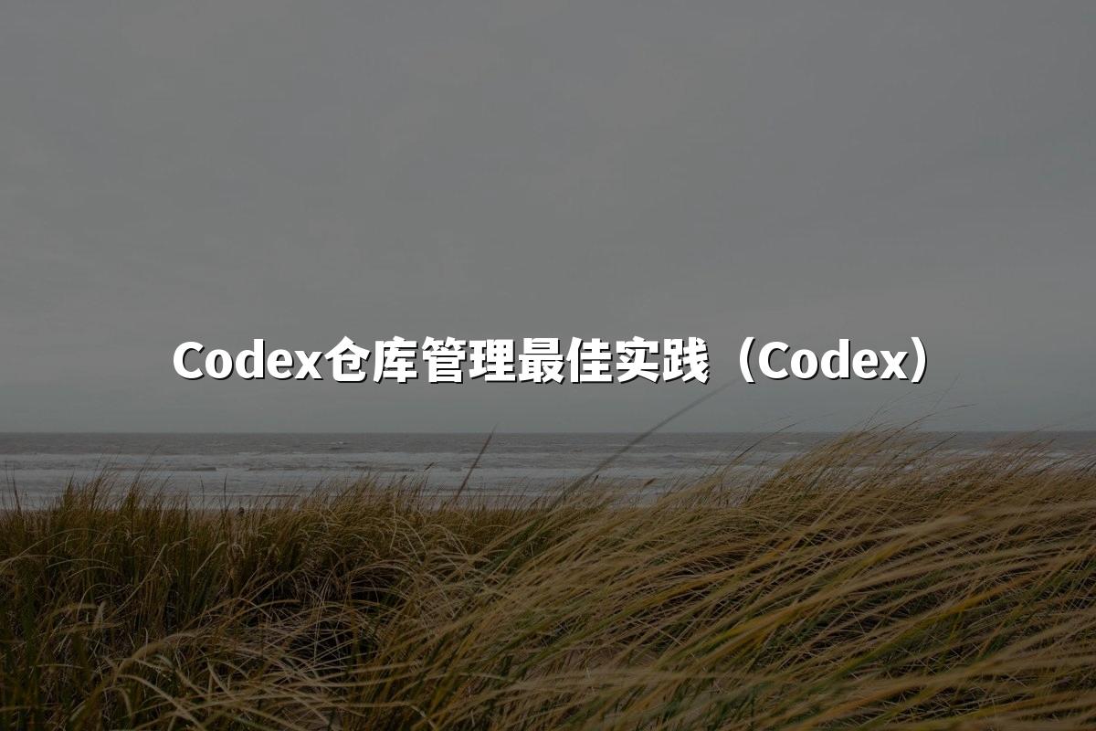 Codex仓库管理最佳实践（Codex）