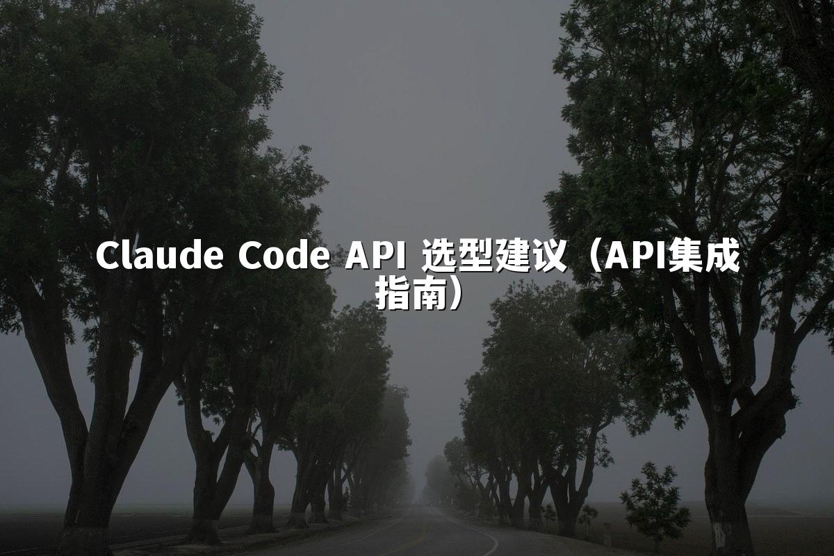 Claude Code API 选型建议(API集成指南)