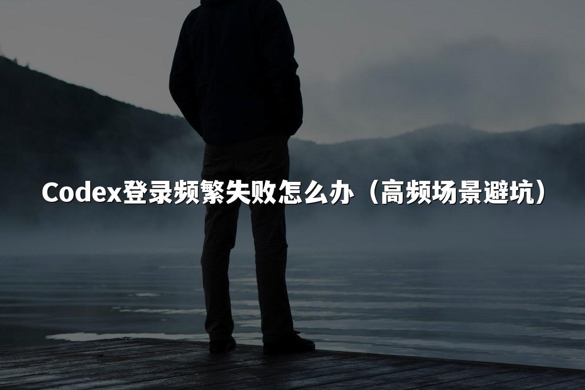Codex登录频繁失败怎么办(高频场景避坑)