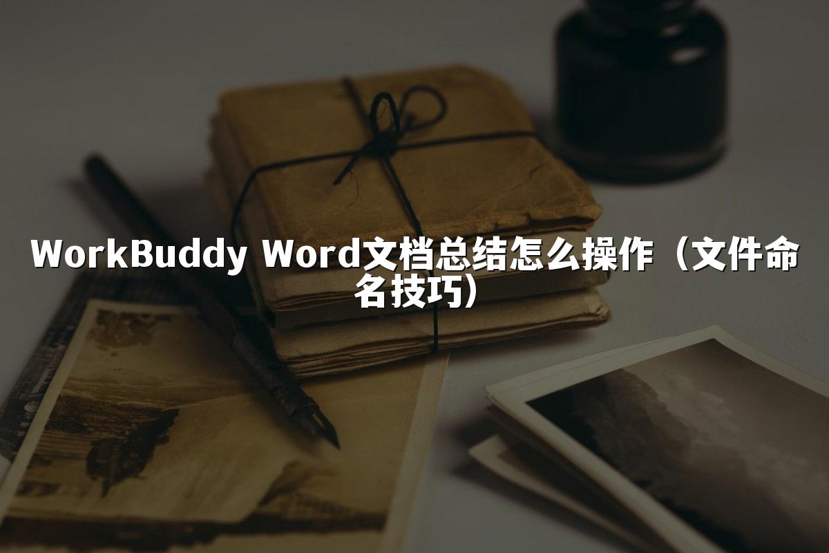 WorkBuddy Word文档总结怎么操作(文件命名技巧)