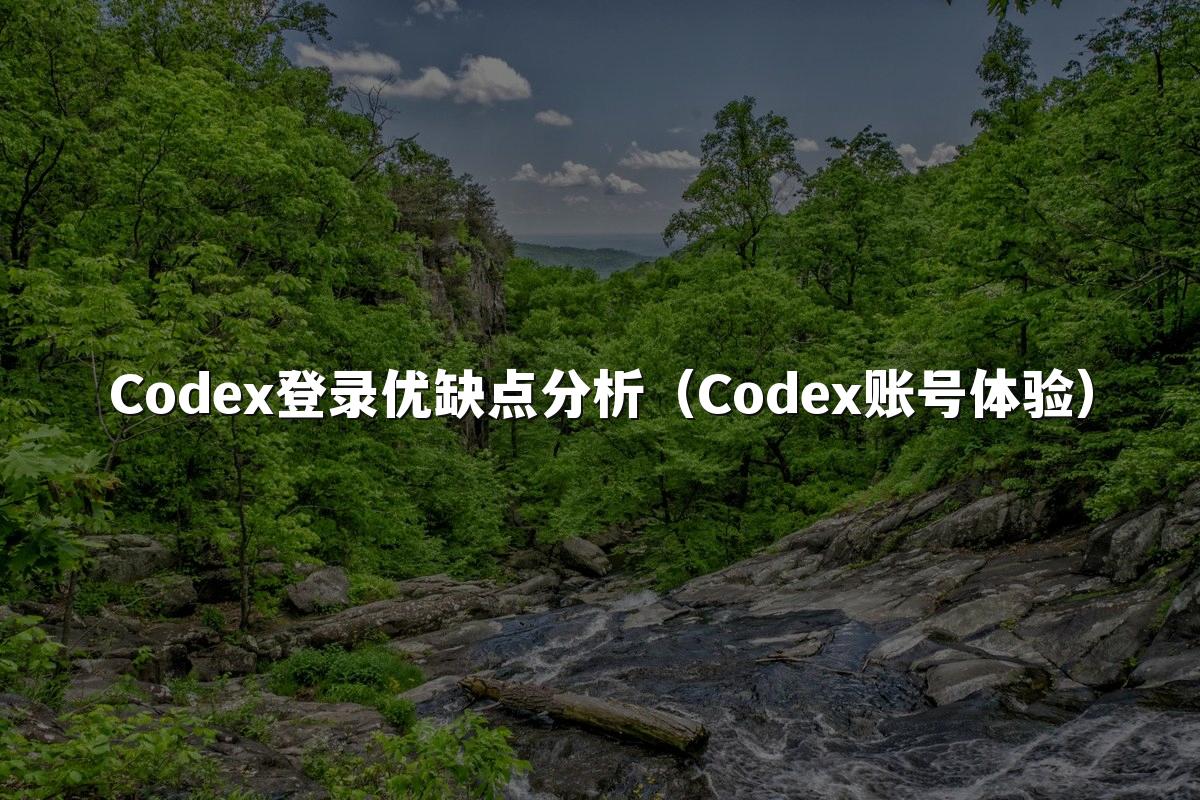 Codex登录优缺点分析（Codex账号体验）