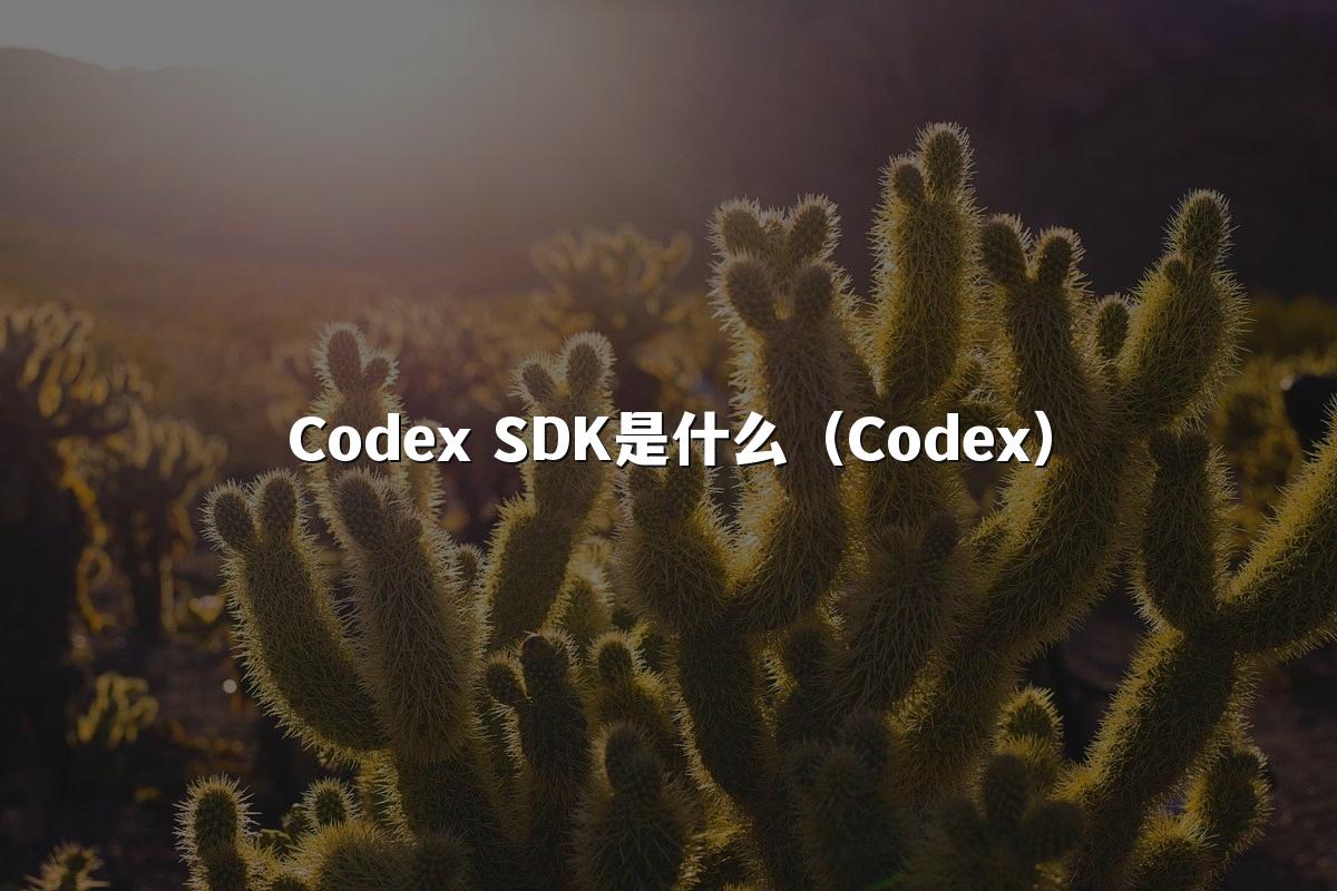 Codex SDK是什么(Codex)