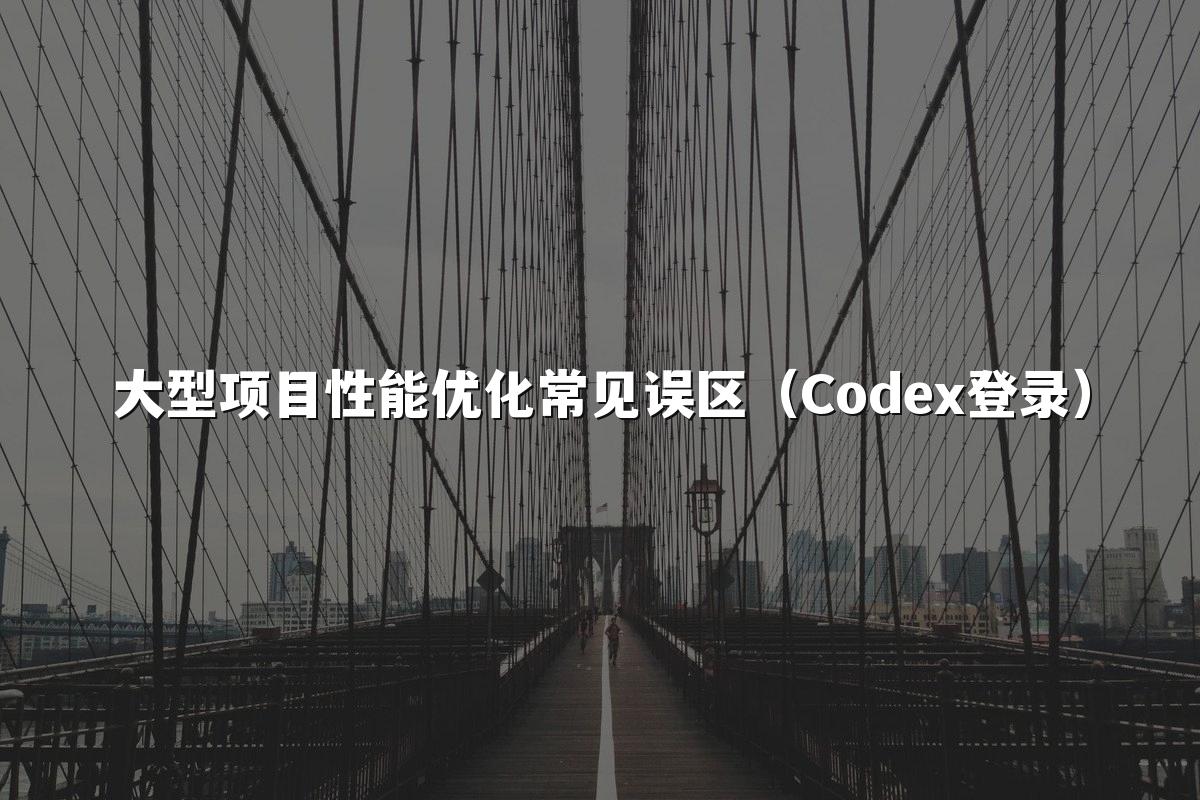 大型项目性能优化常见误区（Codex登录）