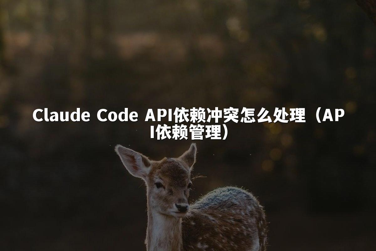 Claude Code API依赖冲突怎么处理（API依赖管理）