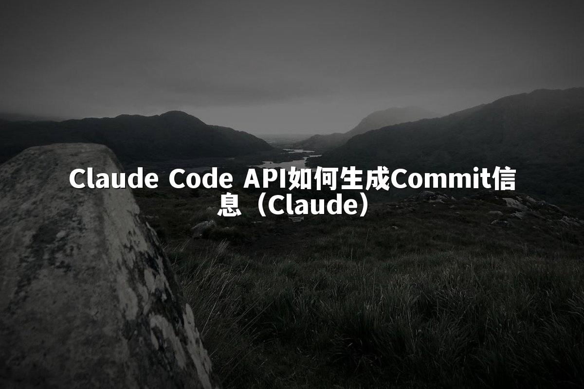 Claude Code API如何生成Commit信息（Claude）