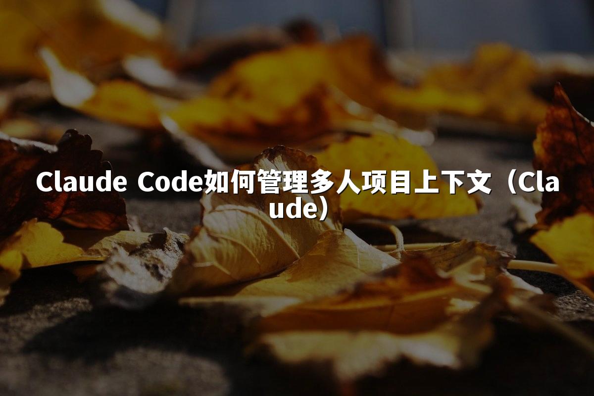 Claude Code如何管理多人项目上下文(Claude)