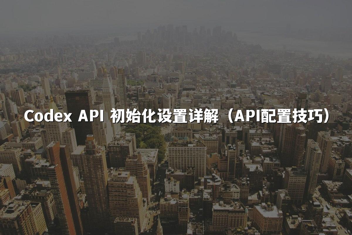 Codex API 初始化设置详解（API配置技巧）
