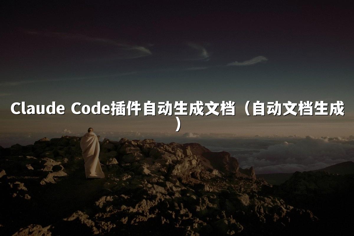 Claude Code插件自动生成文档（自动文档生成）