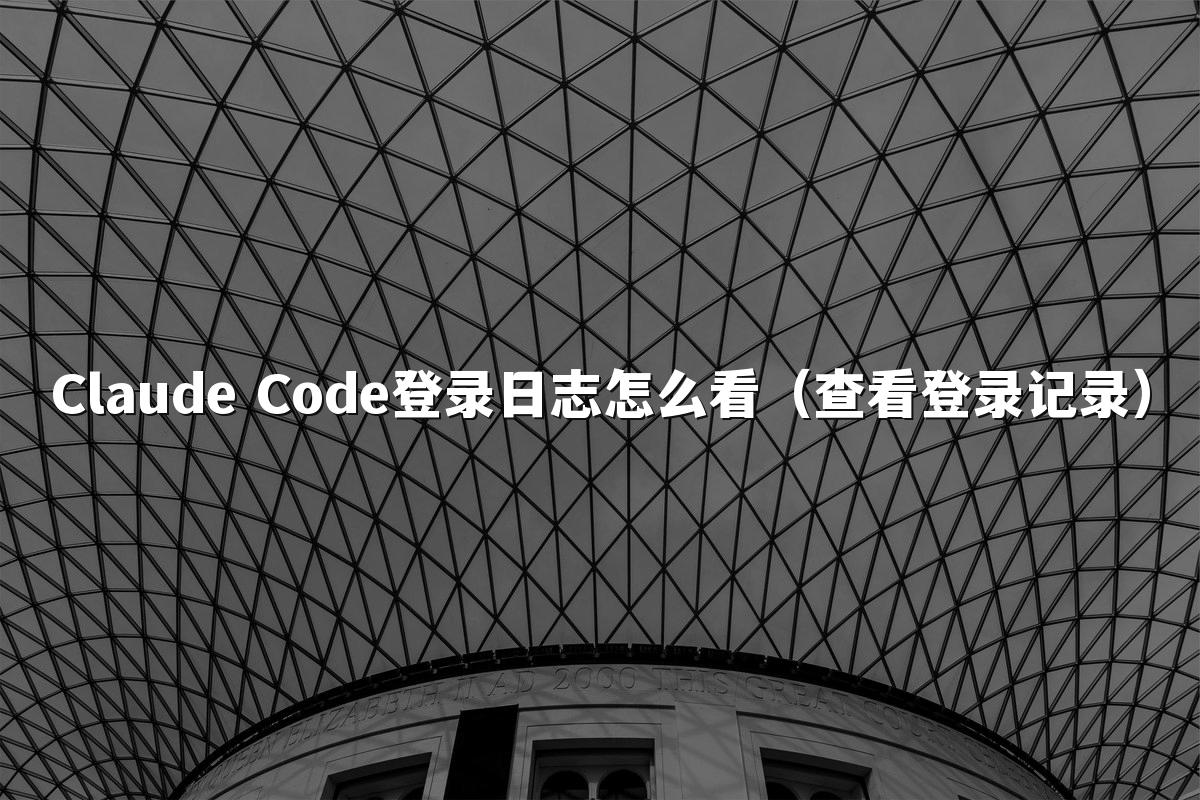 Claude Code登录日志怎么看（查看登录记录）