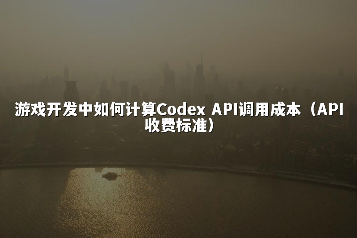 游戏开发中如何计算Codex API调用成本(API收费标准)