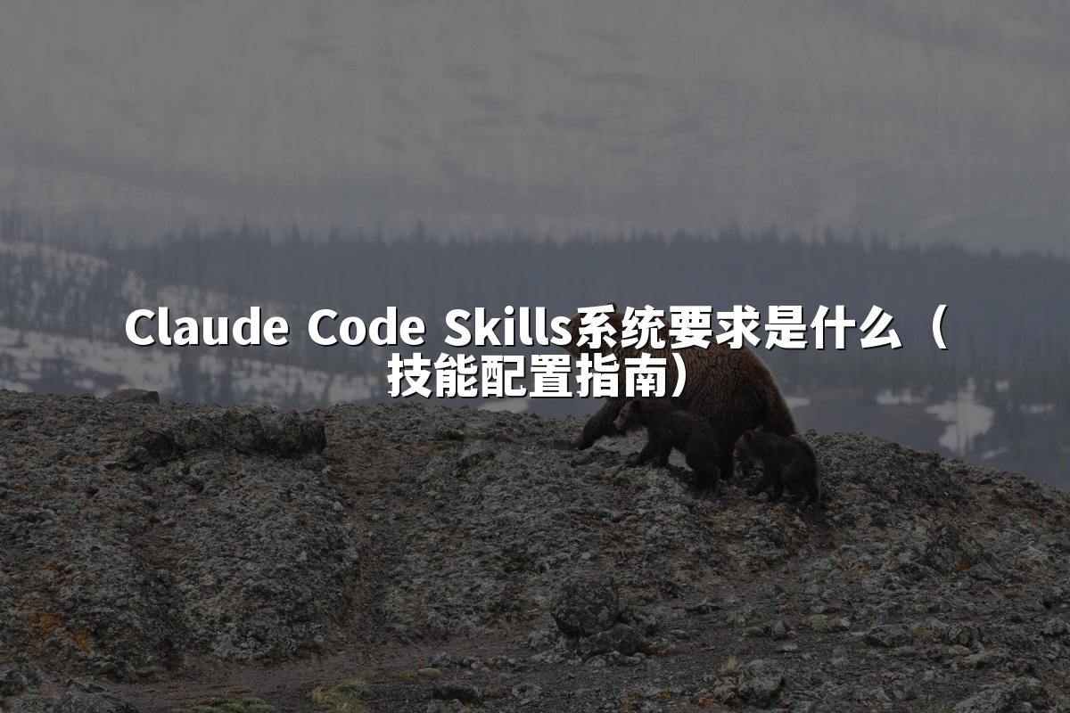Claude Code Skills系统要求是什么（技能配置指南）