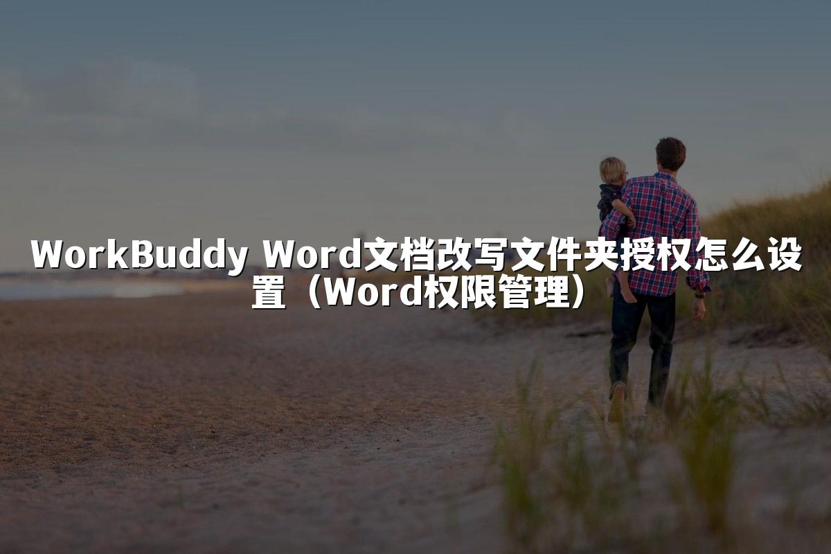 WorkBuddy Word文档改写文件夹授权怎么设置（Word权限管理）