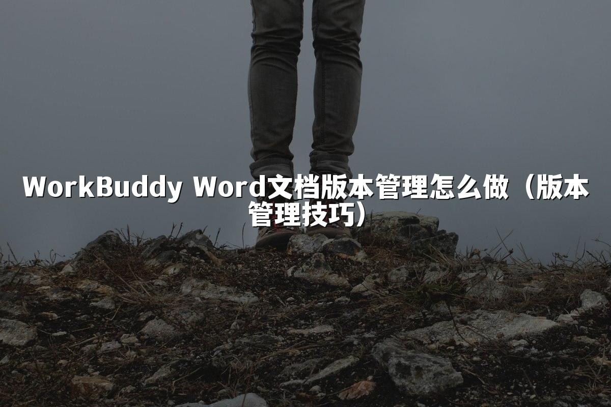 WorkBuddy Word文档版本管理怎么做(版本管理技巧)