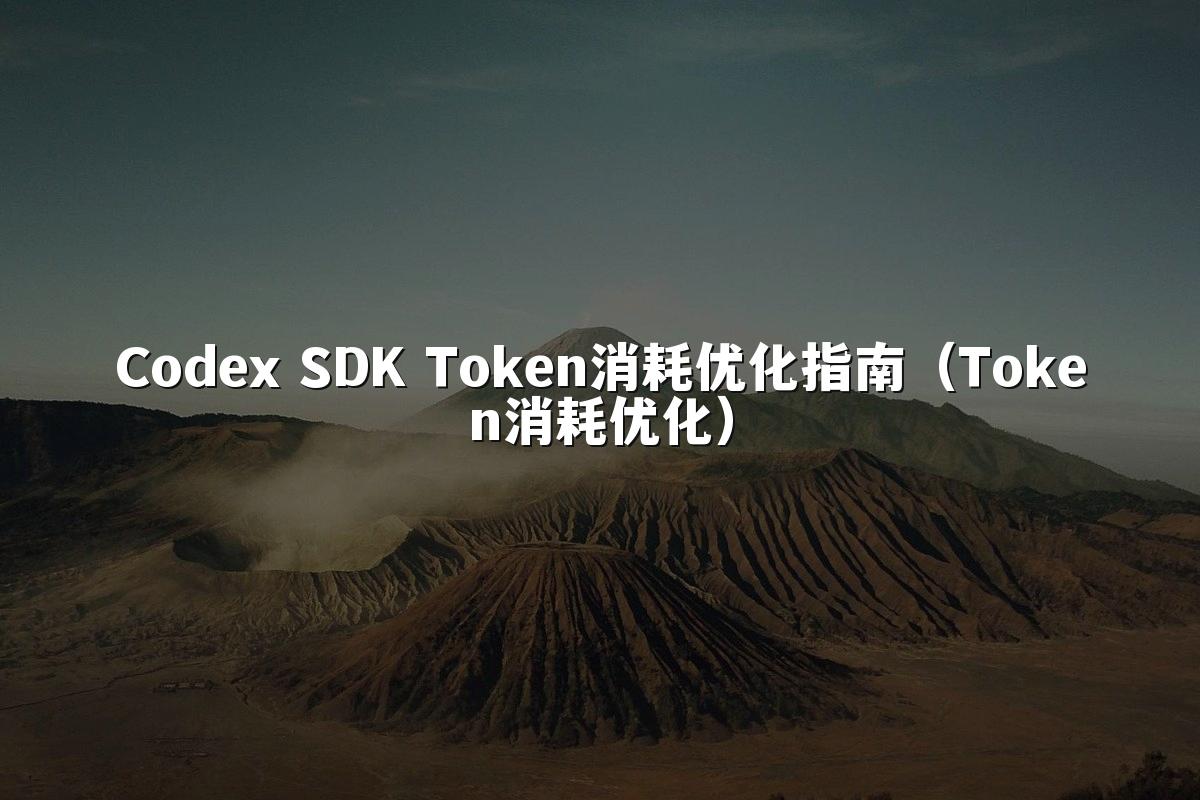 Codex SDK Token消耗优化指南(Token消耗优化)