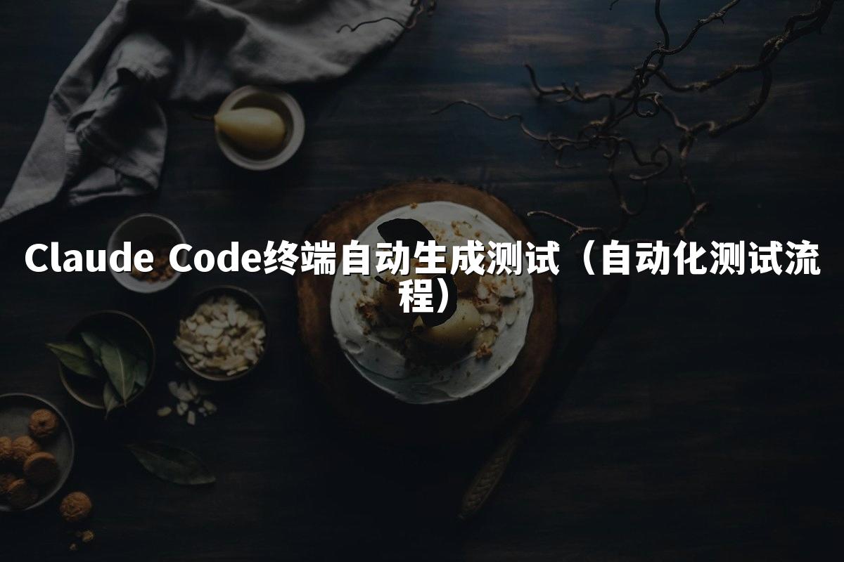 Claude Code终端自动生成测试（自动化测试流程）