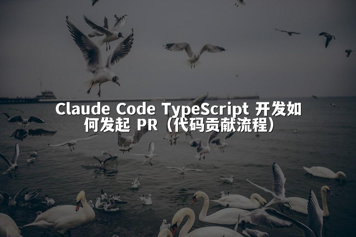 Claude Code TypeScript 开发如何发起 PR（代码贡献流程）