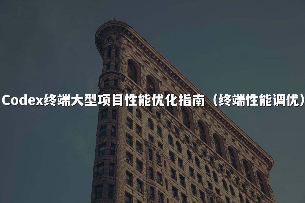 Codex终端大型项目性能优化指南（终端性能调优）