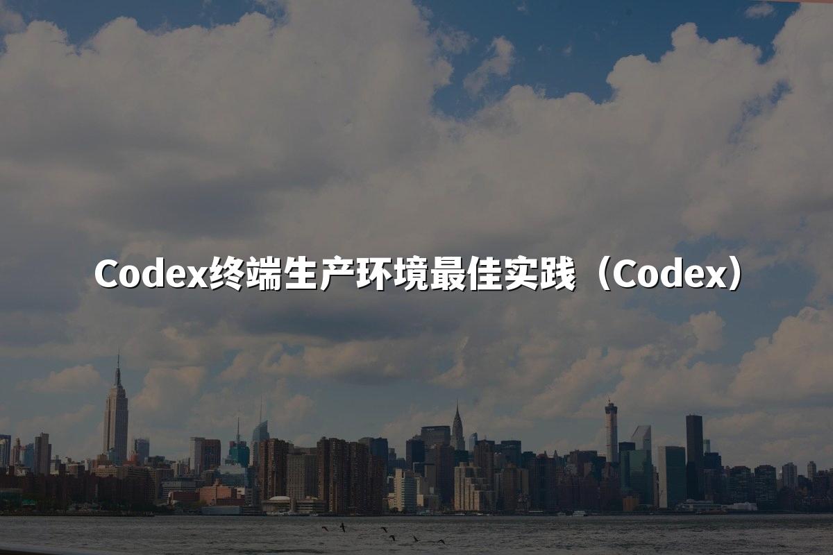 Codex终端生产环境最佳实践（Codex）