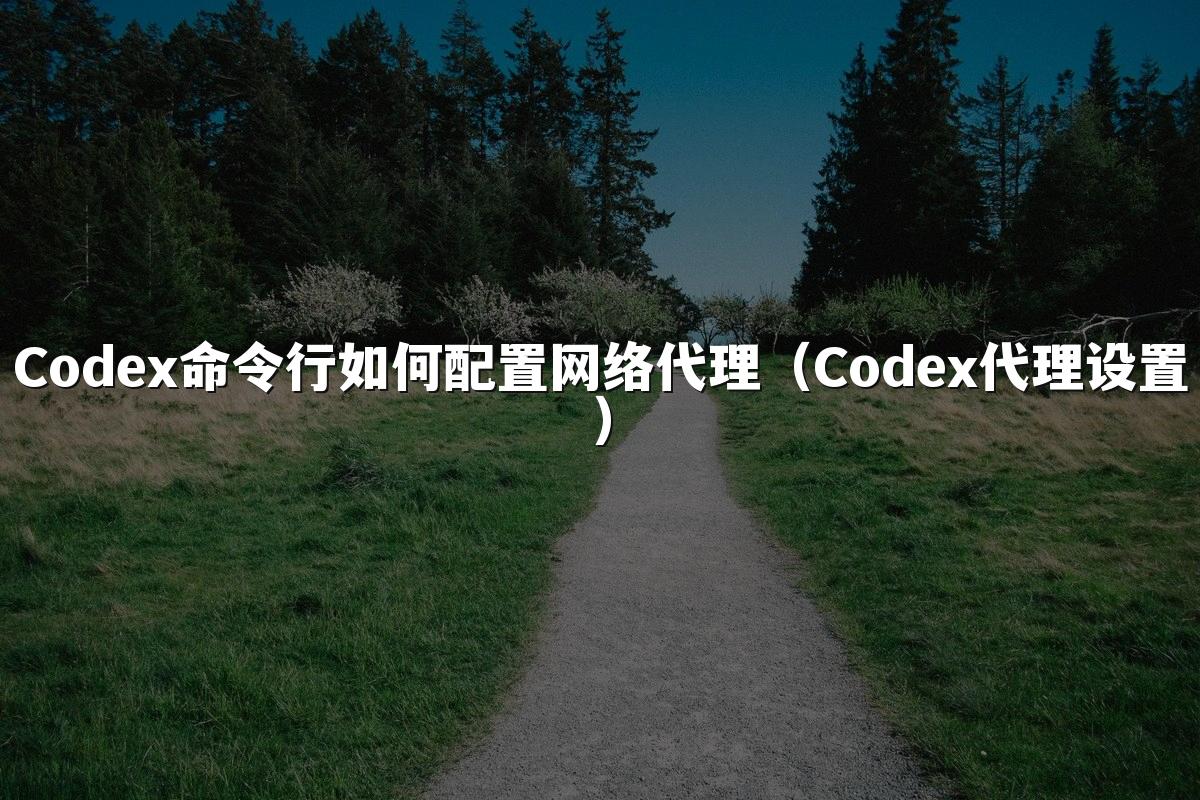 Codex命令行如何配置网络代理(Codex代理设置)