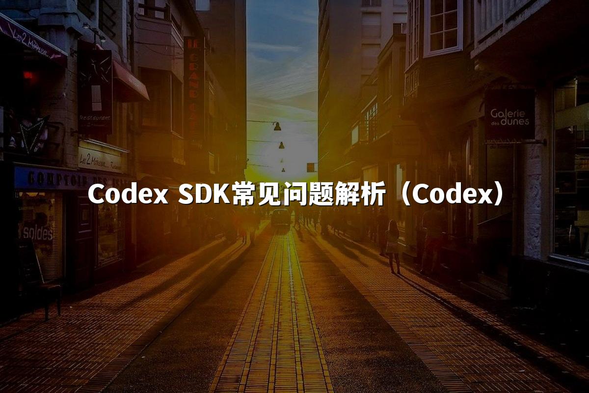 Codex SDK常见问题解析(Codex)