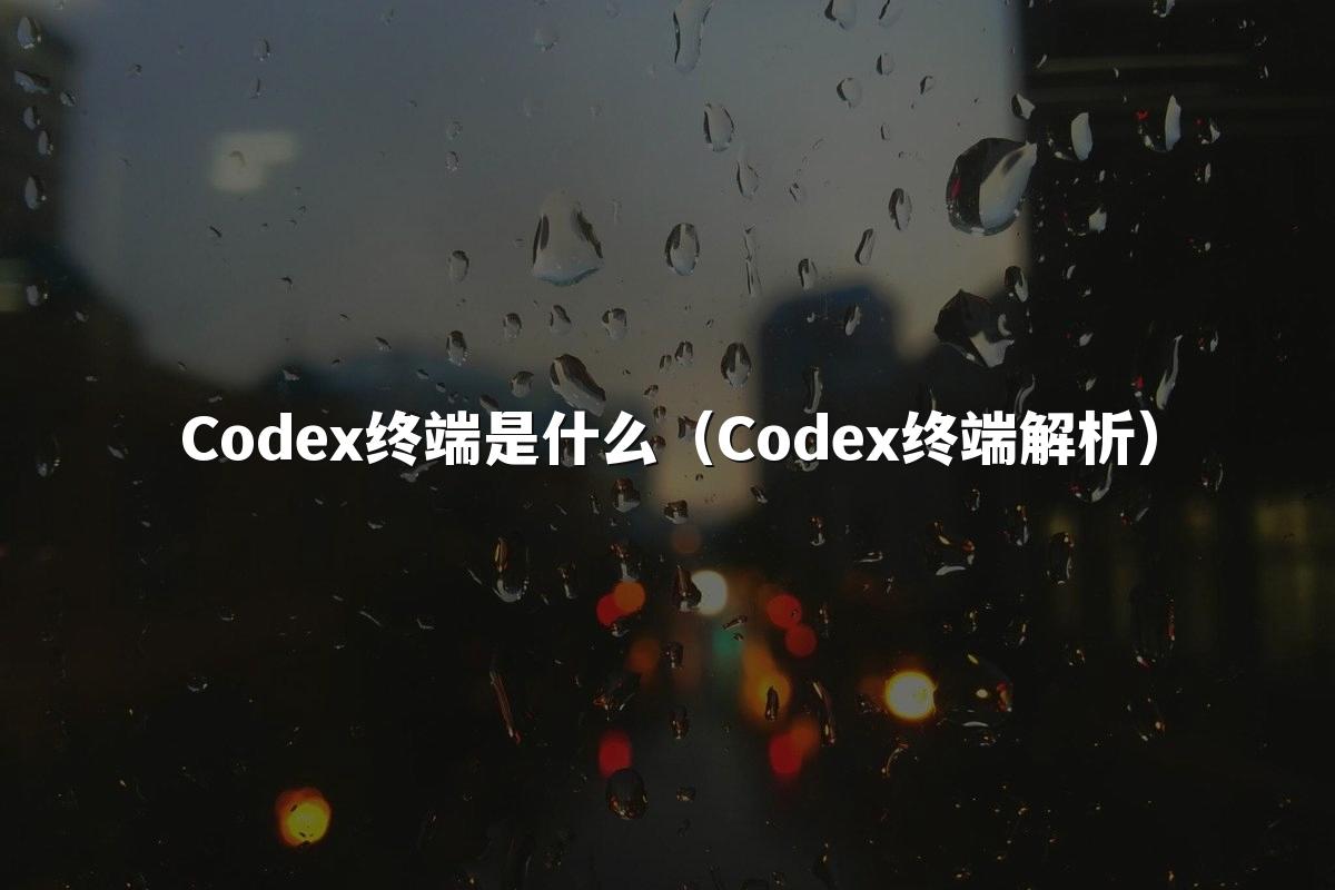 Codex终端是什么（Codex终端解析）