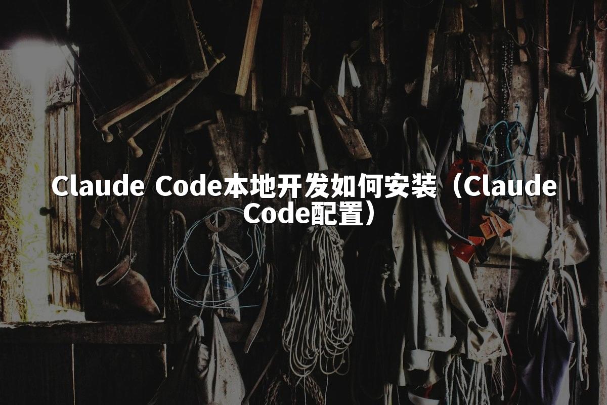Claude Code本地开发如何安装(Claude Code配置)