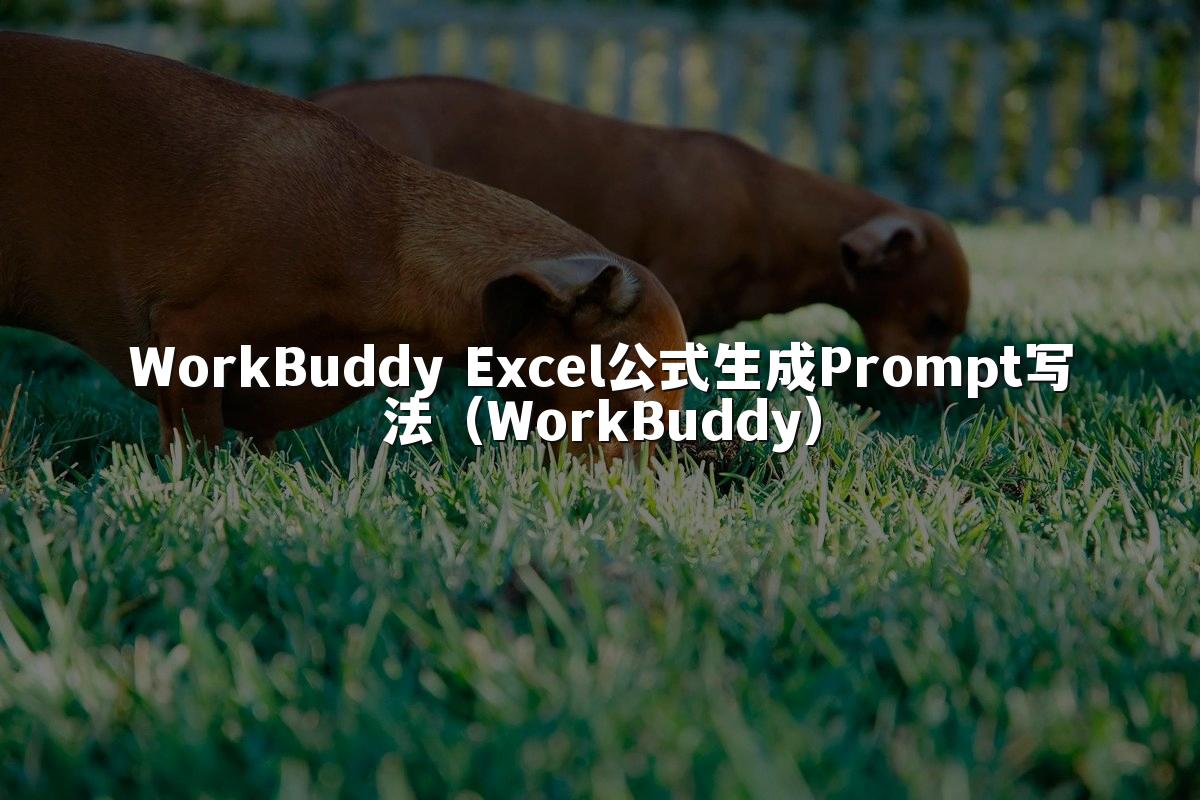 WorkBuddy Excel公式生成Prompt写法（WorkBuddy）