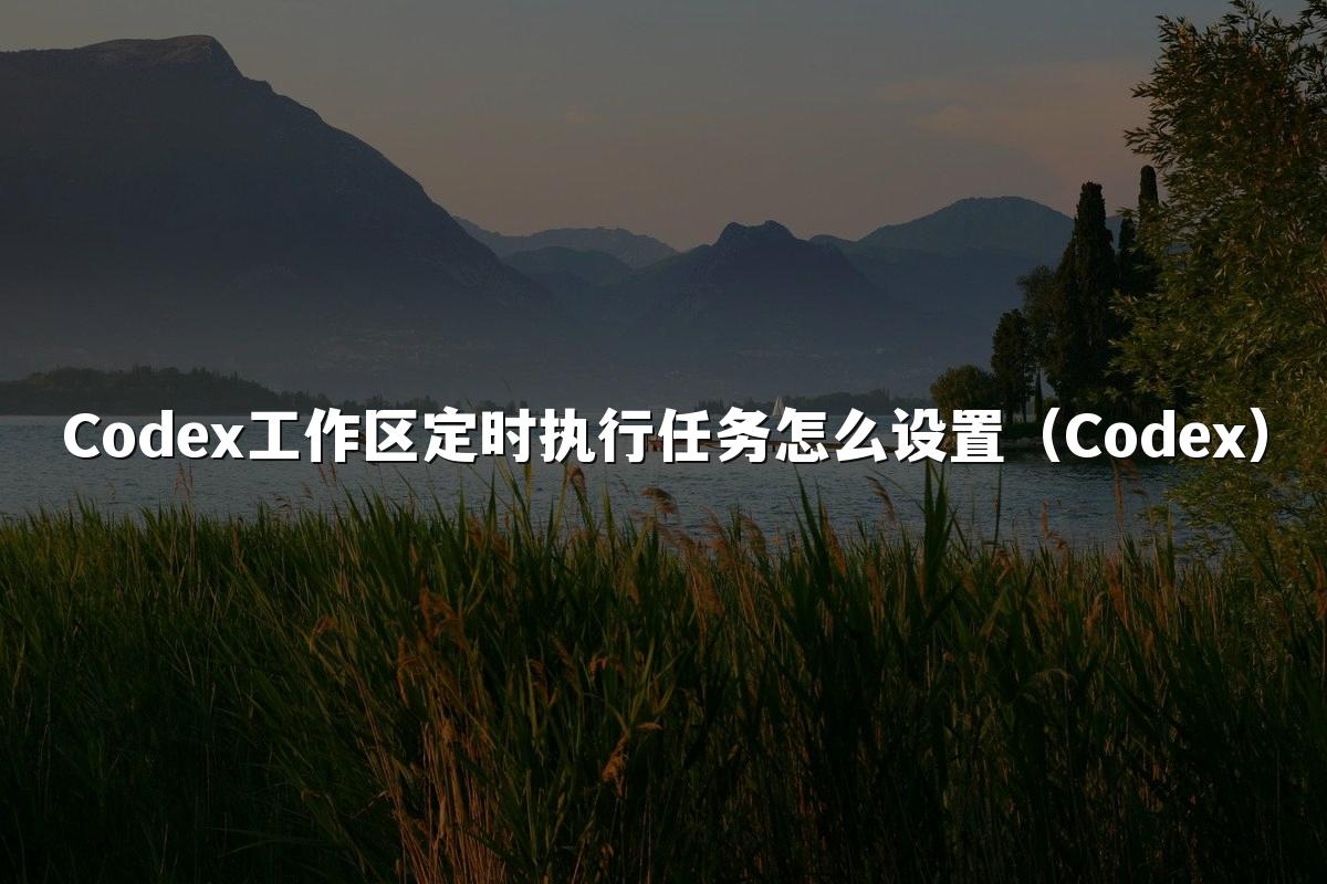 Codex工作区定时执行任务怎么设置（Codex）