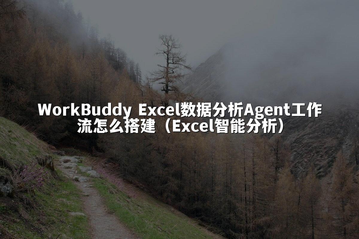 WorkBuddy Excel数据分析Agent工作流怎么搭建（Excel智能分析）