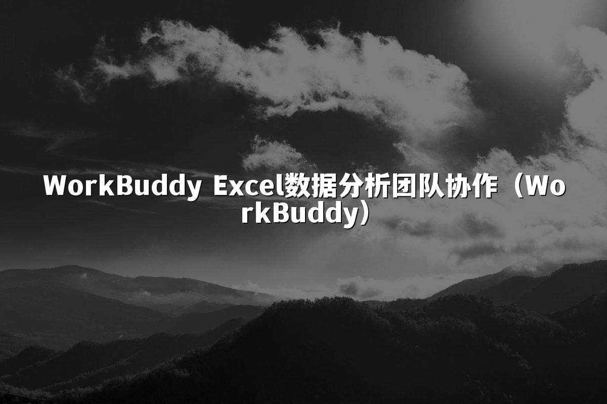 WorkBuddy Excel数据分析团队协作（WorkBuddy）