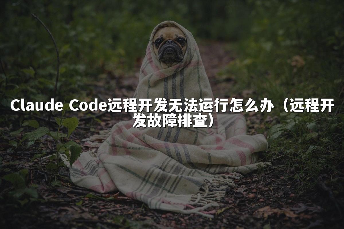 Claude Code远程开发无法运行怎么办(远程开发故障排查)